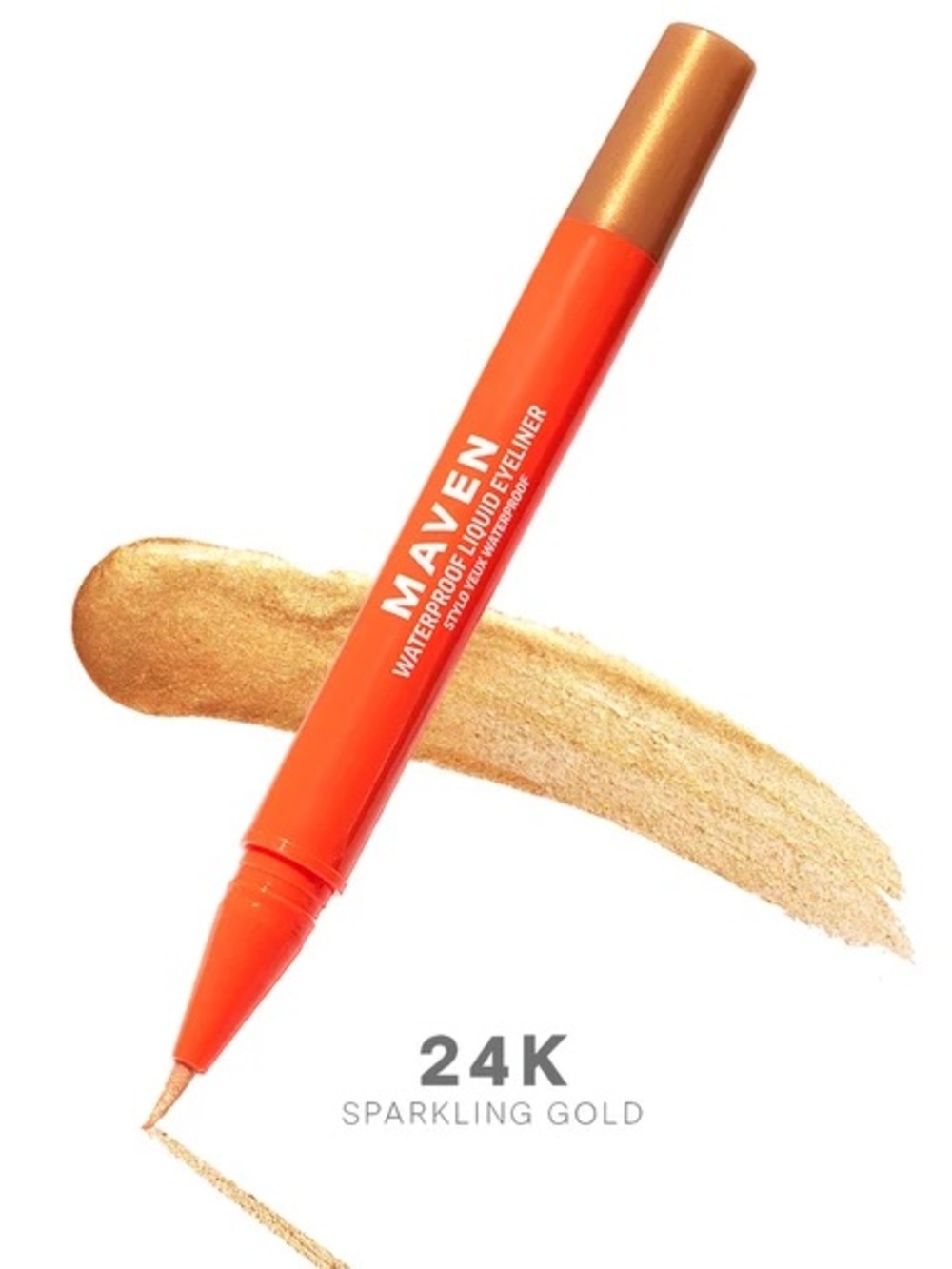 Maven Beauty Waterproof Liquid Eyeliner – 24K Gold NEW 🏷️